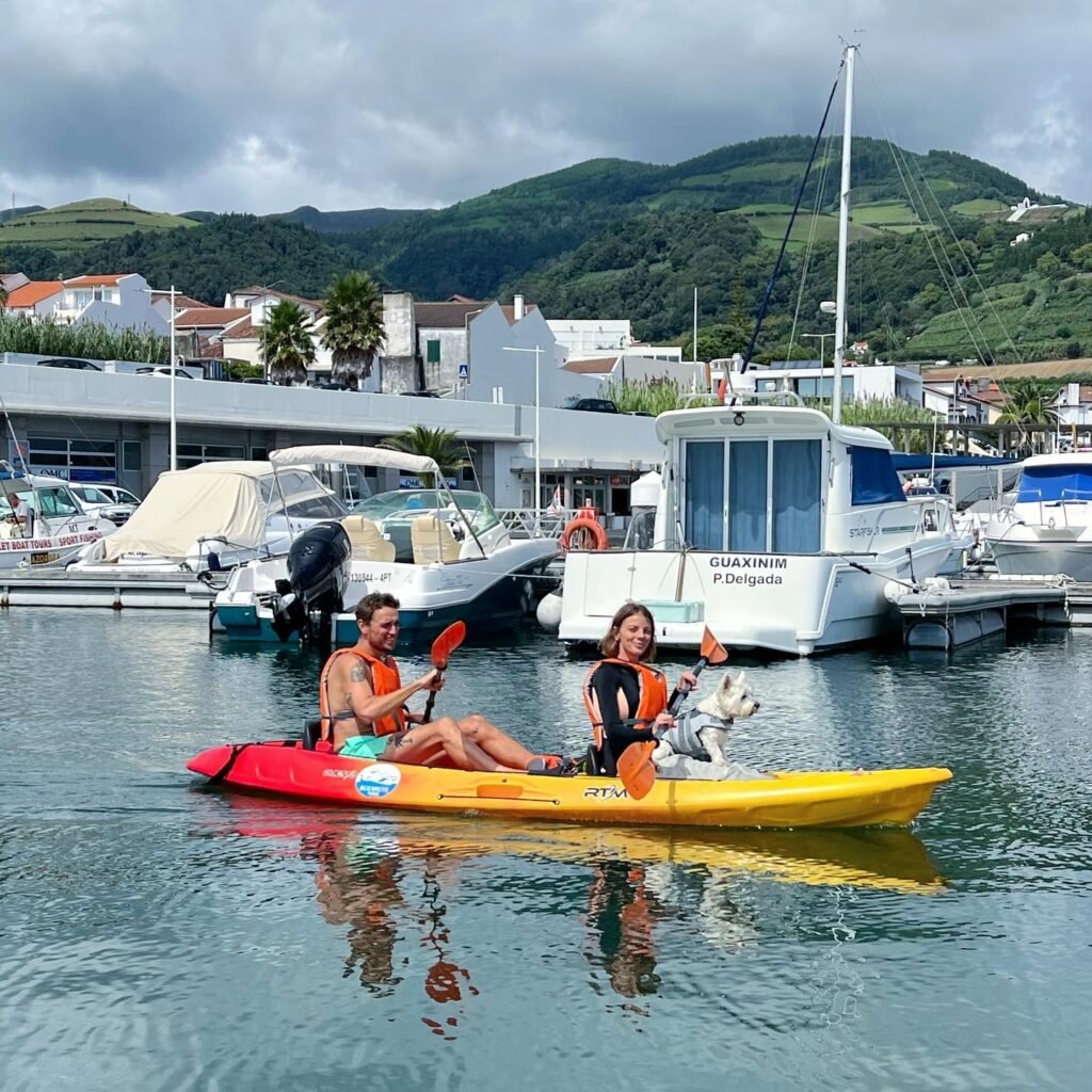 8 kayaking with my best friend in azores dog